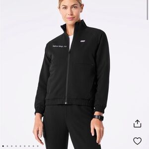 Figs Black Bomber Jacket for Women
